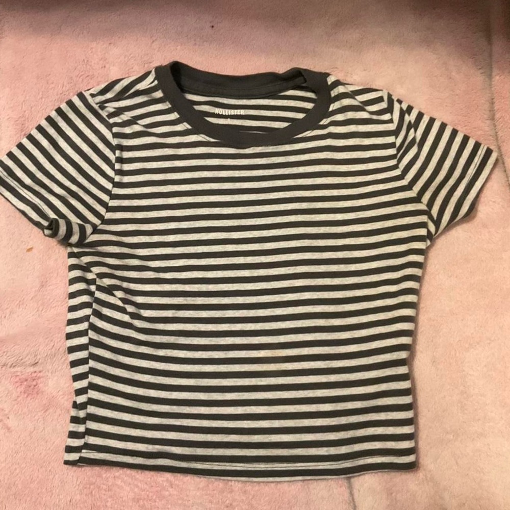 Hollister women Striped dark& light grey